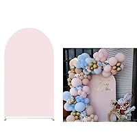 Light Pink Double Sides Arch Backdrop Cover for Birthday Party Baby Shower Decorations Chiara Backdrops Arched Wall Covers Stands Display Props