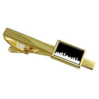 Skyline Birmingham Gold-Tone Tie Clip Engraved Message Box