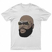 Rick Music Ross Graphic Tees Rapper, Large White T Shirt, Rapper Graphic Tees Men, Hiphop Apparel, Funny Meme Shirts, Gift for Him, Casual Crew Neck Vintage T Shirts