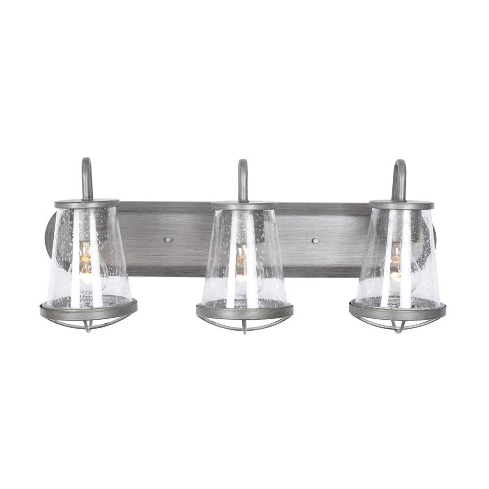 Designers Fountain 87003-WI 24in Darby 3-Light Bathroom Vanity Light Fixture, Weathered Iron