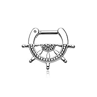 Classic Nautical Wheel 16 GA 6mm WildKlass Septum Ring