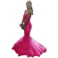 Tsbridal Women Lace Mermaid Prom Dresses Sweetheart Evening Party Gowns