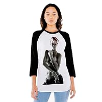 Unisex Rihanna Raglan Baseball T-Shirt 3/4 Sleeve Mens Womens