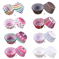 100pcs/set Colorful Paper Cake Cup Paper Cupcake Liner Baking Muffin Box Cup Case Party Tray Cake Mold Pastry Decorating Tools (3)