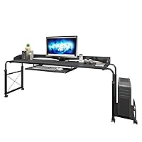 55'' Overbed Desk Laptop Cart with Wheel, 55