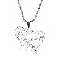 Italy Sardinia Flower Heart Necklace Trendy Sardegna Sardaigne Jewelry Gifts