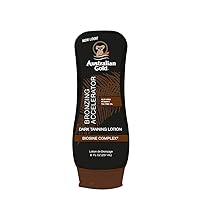 Australian Gold Dark Tanning Accelerator Lotion With Bronzer, 8 Ounce, New Package Same Formula, B003GX5SSC