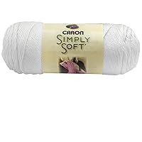 Simply Soft Yarn by Caron - Solid Yarn for Knitting, Crochet, Weaving, Arts & Crafts - White, Bulk 15 Pack