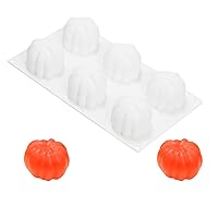 Halloween Silicone Cake Molds 3D Pumpkin Cupcake Baking Dessert Mousse Mold Tray for Thanksgiving Candy Chocolate Brownie Cheesecake Pastry Truffle Pudding Jelly DIY Soap Making