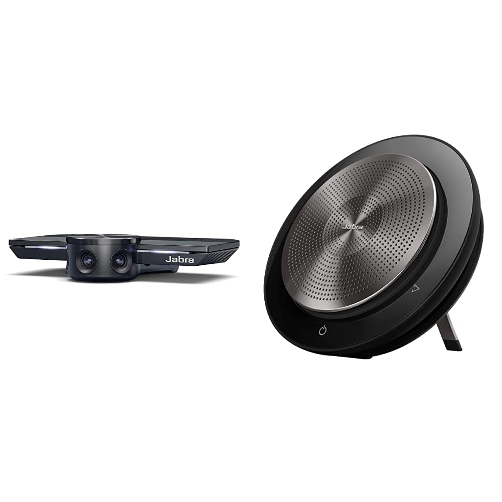Jabra PanaCast and Speak 750 UC Bundle – Includes 1 Intelligent Adjustable Field of View Panoramic-4K Conference Room Video Camera and 1 Wireless B...
