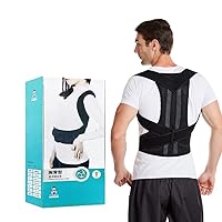 Back Brace for Posture, Posture Corrector for Men and Women, Back Straightener, Scoliosis and Hunchback Correction - Adjustable and Comfortable (L (Waist 41-16 Inch))