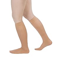 Allegro 15-20 mmHg Essential 16 Sheer Compression Support Hose - Knee High, Closed Toe, Compression Stockings for Women