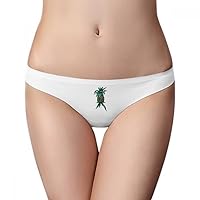 Pineapple Plant Fruit Eat Green Brief Women G-string Underwear T-back Breathable Cool Soft Panty