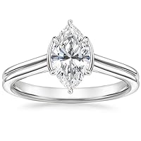 Mois Marquise Cut 2.31 Carat Moissanite Engagement Ring, Wedding Ring, Eternity Sterling Silver Ring, Anniversary/Christmas/Birthday/Valentine's Day Jewelry Gift