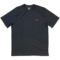 G. H. Bass & Co. Men's Scoop Neck Graphic T-Shirt (Asphalt Heather, Medium)