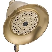 DELTA FAUCET -faucet 3-Spray Shower Head, High Pressure Shower Head Gold, Massage Shower Head, High Flow Shower Head, Champagne Bronze RP34355CZ
