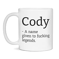 Funny Cody Mug, Cody Name Mug, Cody Coffee Mug, 11-Ounce White