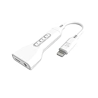 Scosche I3AAPWT-SP StrikeLine Headphone Adapter with Female 3.5mm Aux Input and Charging Port for Apple Lightning Devices, White