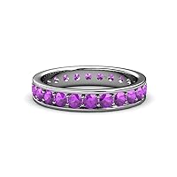 Amethyst Channel Prong Set Eternity Band 1.44ctw-1.68ctw 14K Gold