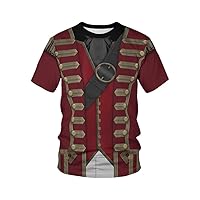 Mens Pirate Costume Funny Tshirts 3D Printed T-Shirts for Men Cruise Pirates T-Shirt