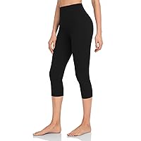 HeyNuts Essential High Waisted Yoga Capris Leggings, Tummy Control Workout Cropped Yoga Pants 19''/21''