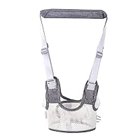 Toddler Walking Harness Helper, Breathable and Comfortable Infant Walker Assistant Belt with Anti Lost Safety, Lumbar Protection, Toddler Infant Walker for Kids (Light Gray)