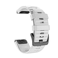 22 26mm Silicone WatchBand Strap for Coros VERTIX 2 Smart Watch Quick Easy Fit Wristband Belt Bracelet Correa (Color : White, Size : 26mm)