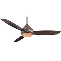 MINKA-AIRE F477L-ORB Concept I Wet 58 Inch Outdoor Ceiling Fan with Integrated 14W LED Light in Oil Rubbed Bronze Finish