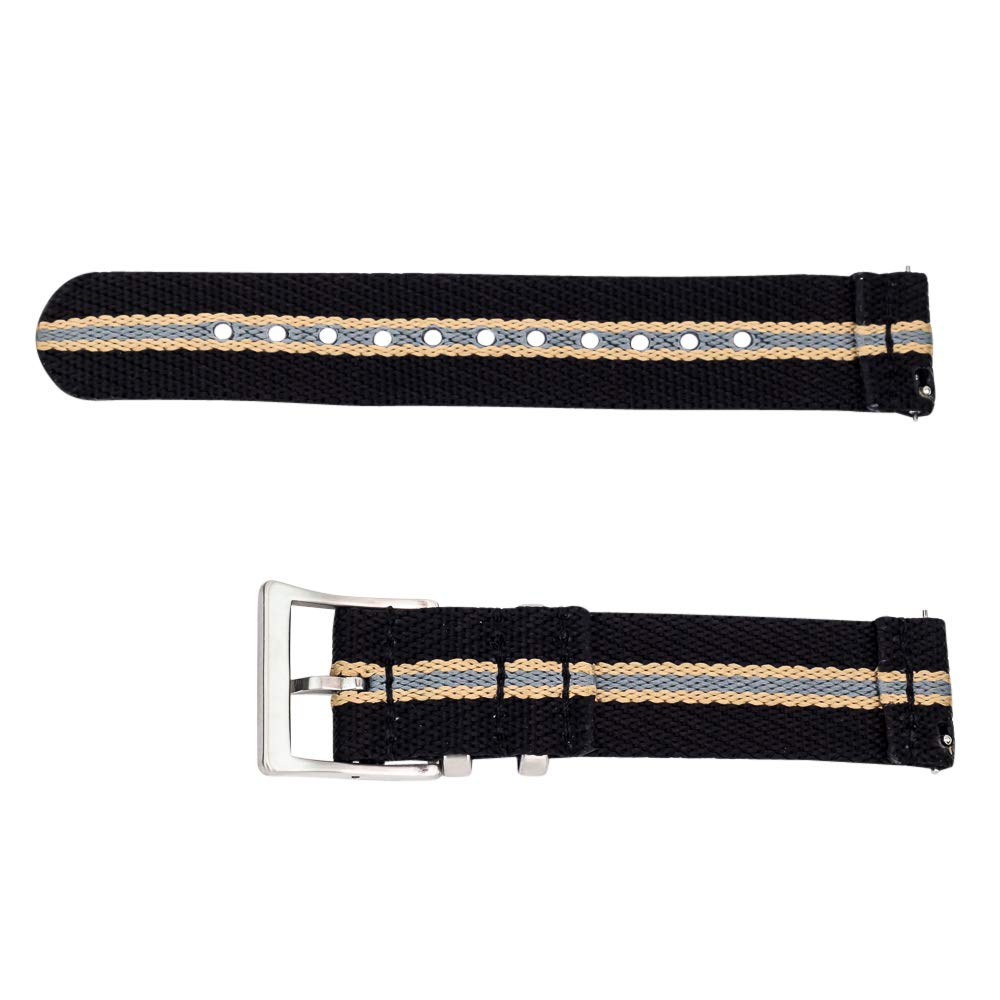 Clockwork Synergy- Slanted NATO Quick Release Watch Band Straps, Replacement Watch Straps for Men Women