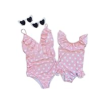 TinyTotsKids Mommy & Me Matching Polka Dot Swimsuit, Mother and Daughter, Mommy and Me Outfit