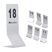 Table Numbers Cards 1-25 1-50 Stainless Steel Restaurant Weddings Table Numbers Table Signs, Sturdy, Not Easy to Damage, Cycle Used, Metal Place Card Holders for Table Setting