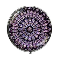 Stained Glass Notre Dame de Paris - Notre Dame Pill Box - Charm Pill Box - Glass Candy Box