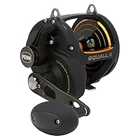 PENN Squall II Lever Drag Fishing Reel, Size 60, Graphite Body and Sideplates, Stainless Steel Main and Pinion Gears, Powerful PENN Dura-Drag