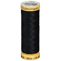 Gutermann Natural Cotton Thread 110 Yards-Black