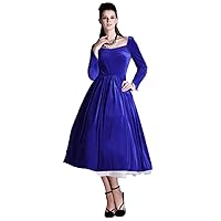 Women's Vintage Style Velvet Elegant Cocktail Dress plus1x-10x(SZ 16-52)