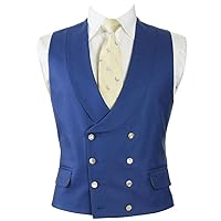 Men's 4x2 Double Breasted Suit Vest Shawl Lapel for Banquet Formal Vest