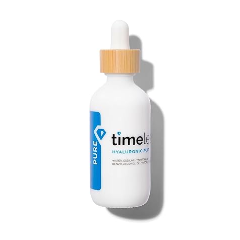 Timeless Skin Care Hyaluronic Acid 100% Pure Serum - Hydrating Face Serum for Personal Care - Fragrance-Free Hyaluronic Acid Serum for Skin Care - 2 Fl Oz