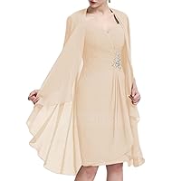 Sheath/Column Mother of The Bride Dress Scalloped Neck 3/4 Length Sleeve Knee Length Wedding Guest Dress 2024