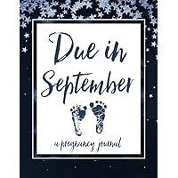 Due in September A Pregnancy Journal: 40 Weeks of Guided Journaling for Moms to Be | Maternity Keepsake Notebook | Milestone Trackers, Checklists, Organizers