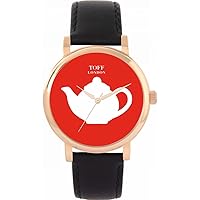 White Teapot Watch 38mm Case 3atm Water Resistant Custom Designed Quartz Movement Luxury Fashionable