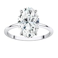 Crushed Ice Engagement Ring, Oval Cut 3.50CT, VVS1 Clarity, Colorless Moissanite Ring, 925 Sterling Silver Ring, Ethical Jewelry, Wedding Ring, Perfact for Gift Or As You Want