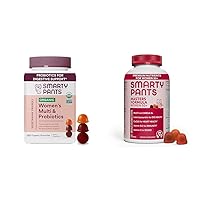 SmartyPants Organic Women's Multivitamin Gummies Bundle: Biotin, Omega 3, Vitamin D3, B12, Folate + Masters Formula for Women 50+ with Lutein, Zeaxanthin, CoQ10, 120 Count
