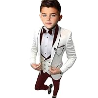 Boys Suit Jackets Slim Fit 3 Pieces Shawl Lapel Jacket Blazer Tail Tuxedos Formal Suits Party Blazer