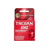 Trojan Non-Lubricated Premium Latex Condoms 3 ct (Pack of 6)