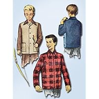 McCalls 7846 Boys' Straight Cut Vintage 40s Jacket Sewing Pattern, Size 4 Chest 23 Vintage 1940s