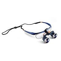 Dental Surgicial Loupes Dentist Medical Binocular 3.5X Magnification (420mm) Working Distance Burgundy Two-Way Adjustment Goggles