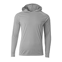 A4 Men's Cooling Performance Long Sleeve Hooded Tee