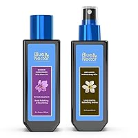 Blue Nectar Ayurvedic Beauty Bundle - Kumkumadi Oil for Radiance & Chamba Wild Nargis Body Mist for Lasting Freshness | Natural Skincare Combo for Glowing Complexion (3.4 fl oz each)