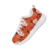 Children's Sports Shoes Boys and Girls Halloween Design Shoes Lightweight Comfortable Mesh Cloth Breathable Fit Size 11.5-3 Big/Little Kid