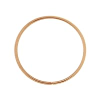 9 Karat Solid Gold 22 Gauge (0.6MM) - 3/8 Inch (10MM) Length Seamless Continuous Nose Hoop Ring